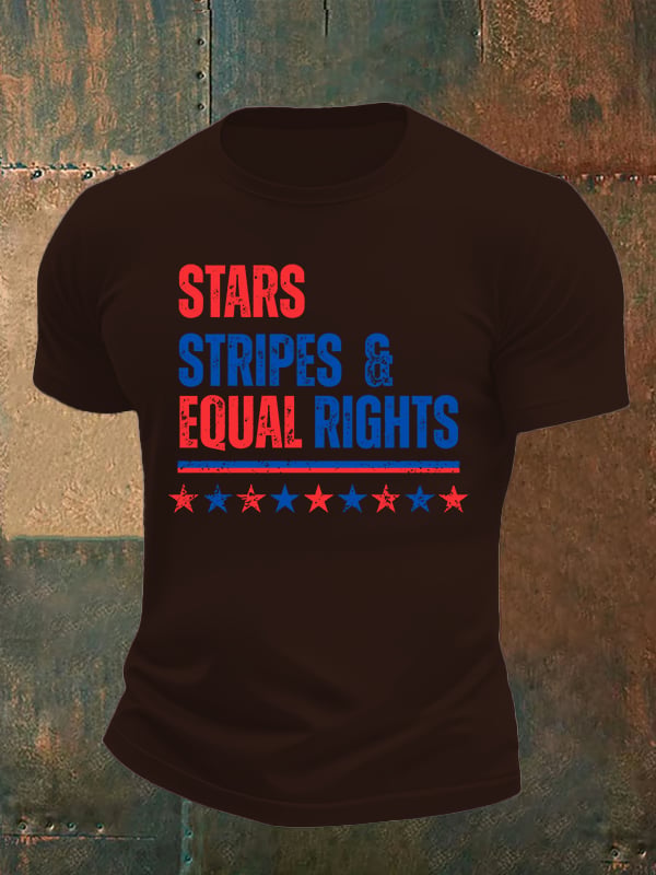 Men's The Stars and Stripes Print T-Shirt