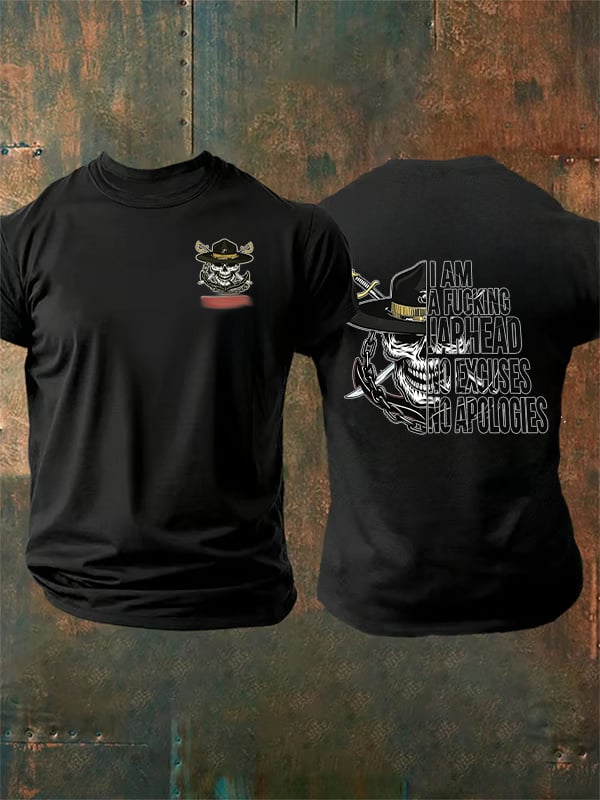 Men's  Pirate Skull Print T-Shirt