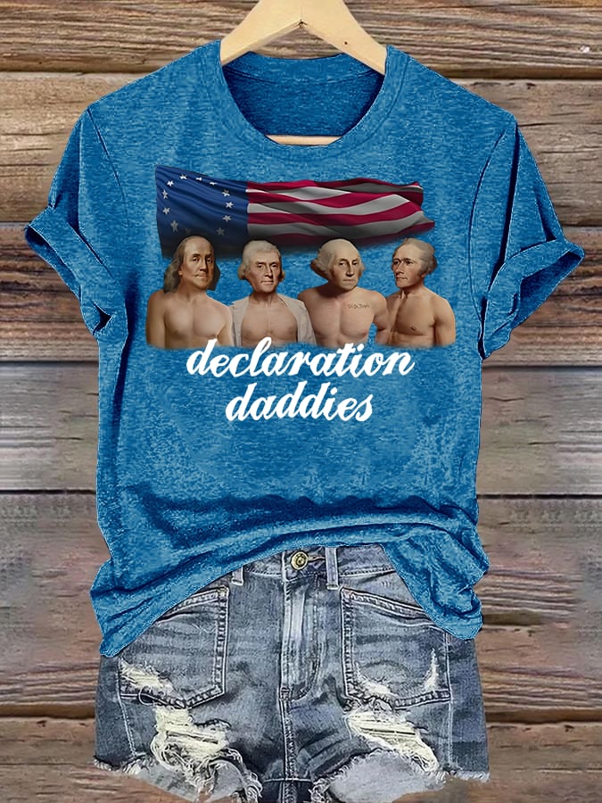 Women's  declaration Round-neck Printed T-Shirt