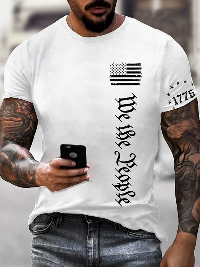 Men's Independence Day Printed Casual T-Shirt