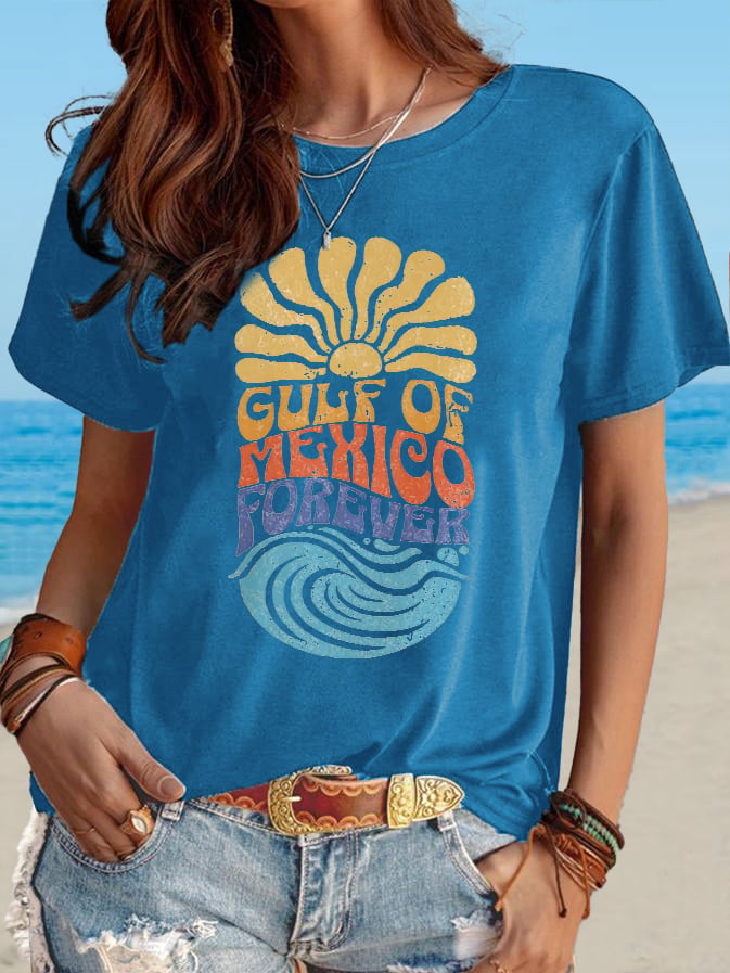 Women's Casual Vacation Mexico Printed T-shirt