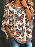 Women'S Casual American 250Th Anniversary Celebration Printed T-Shirt