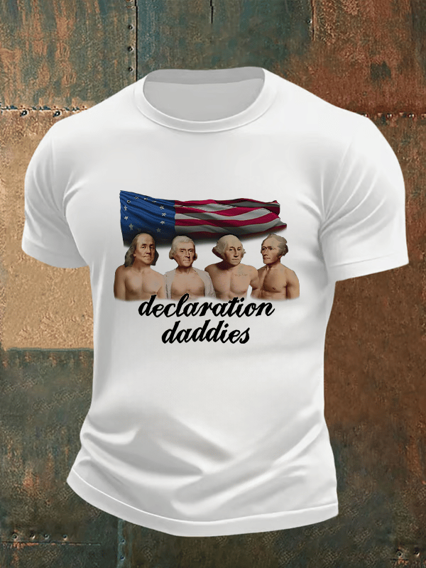 Men's  declaration Round-neck Printed T-Shirt