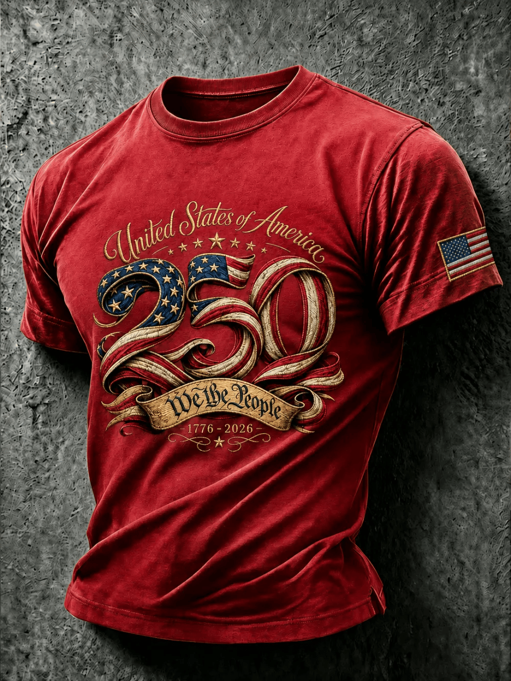 Men'S 250Th Anniversary Printed T-Shirt From The United States