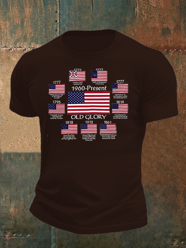 Men's  OLD GLORY Print T-Shirt