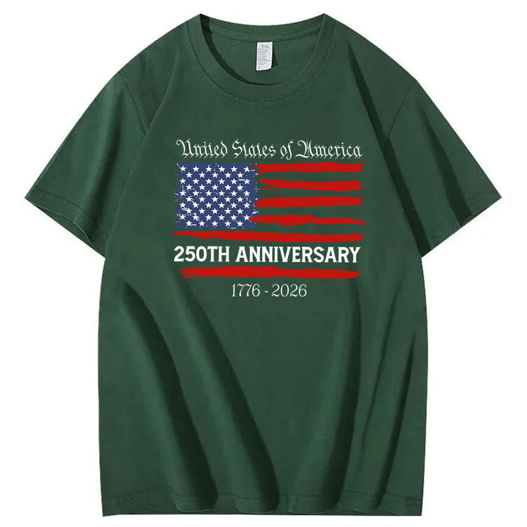 United States Of America 250th Anniversary 1776-2026 100% Cotton T-Shirt