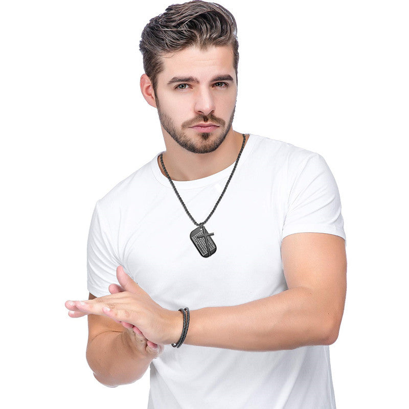 Men's Cross Military Brand Necklace