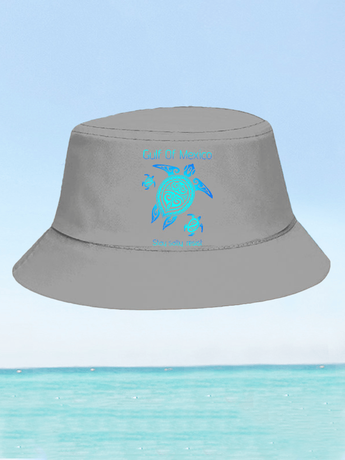 Unisex Gulf Of Mexico Printed Bucket Hat