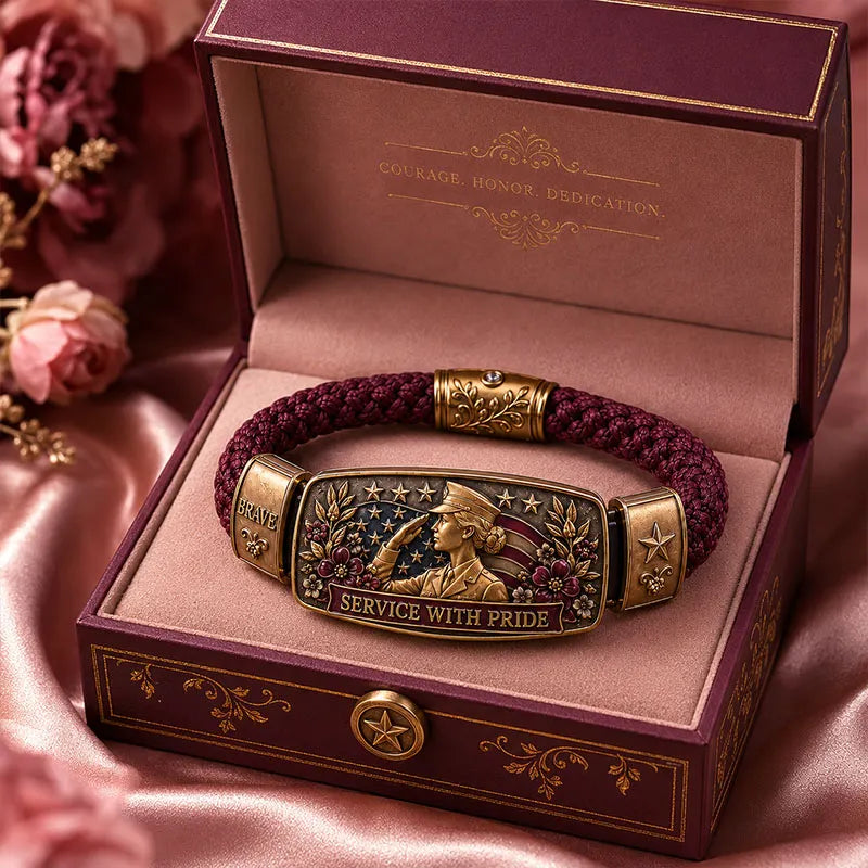 Service With Pride Women Veteran Bracelet