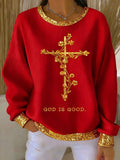 Women's Faith Art Print Sweatshirt