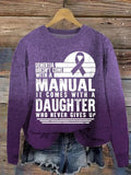 Knitted Women's Alzheimer's Print Sweater