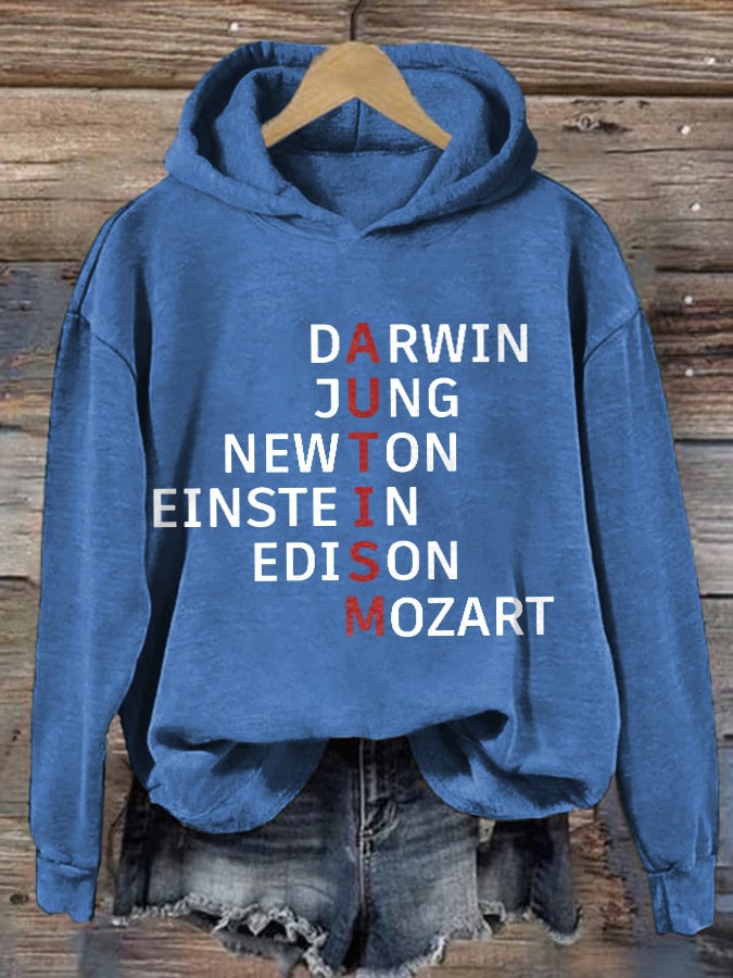 Retro Autism Awareness Print Hoodie