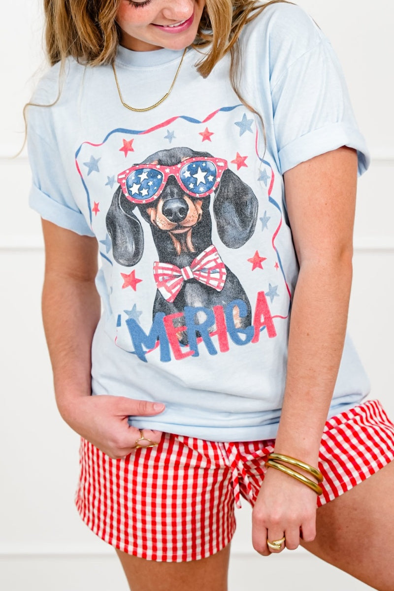 Plus/Reg Short Sleeve "Merica" Graphic Tee