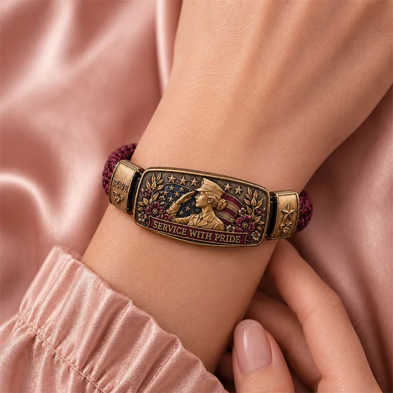 Service With Pride Women Veteran Bracelet