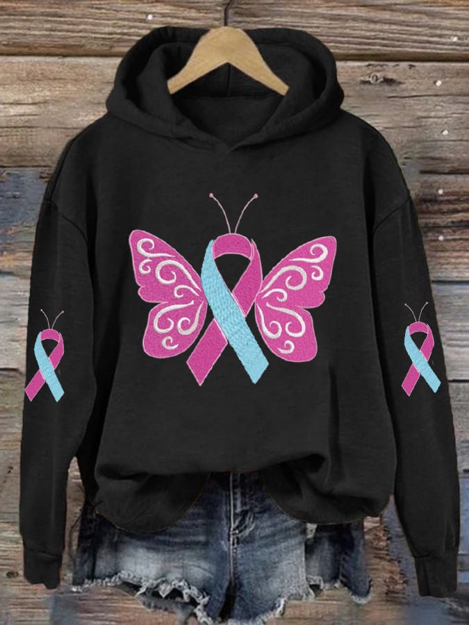 Womens Breast Cancer Awareness Hoodie