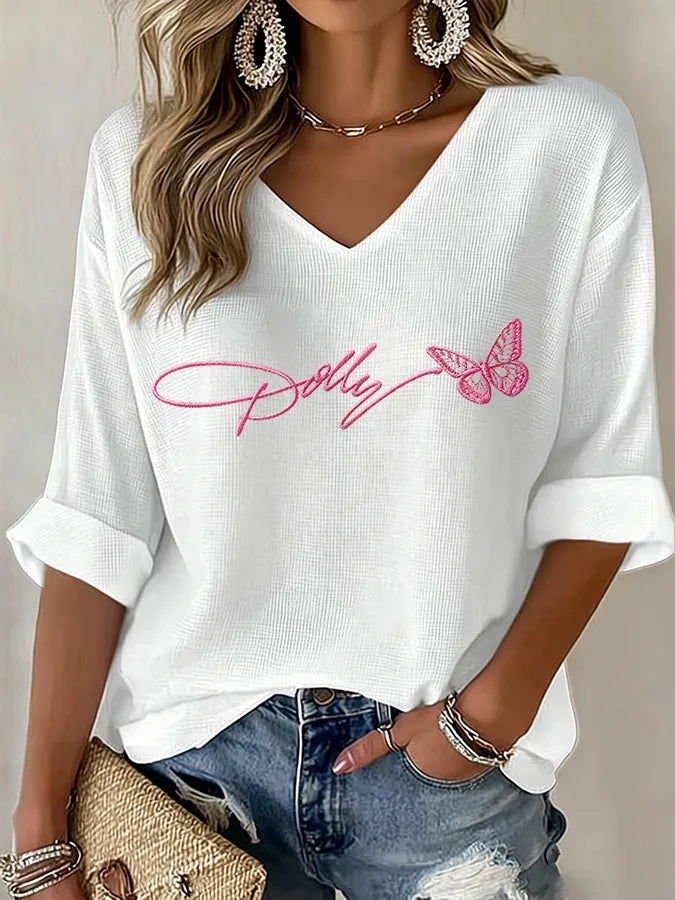 Women's Wildflowers Don'T Care Where They Grow — Dolly Parton  Print T-Shirt