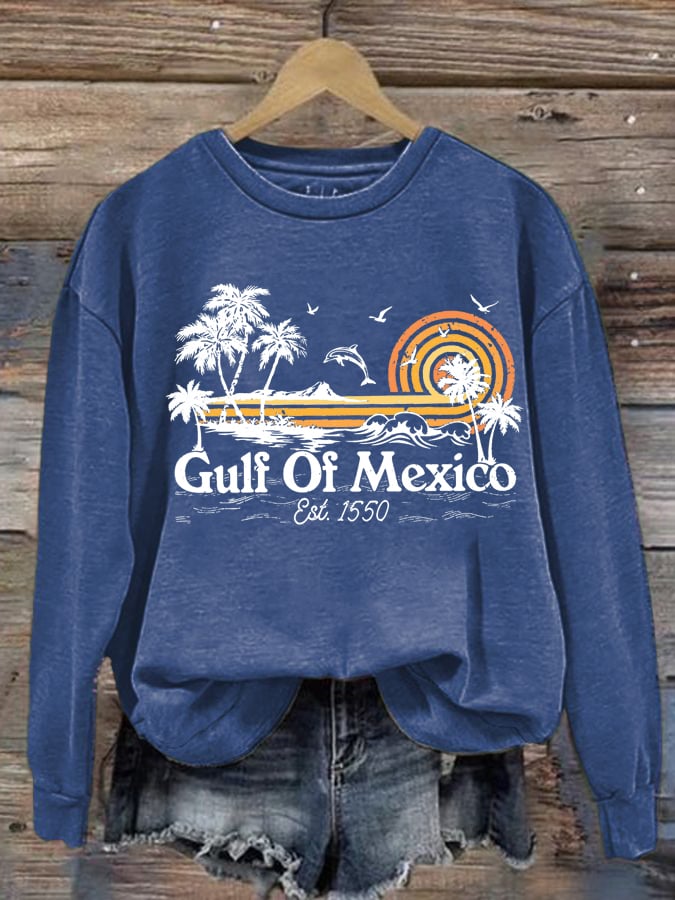 Women's Gulf Of Mexico Printed Sweatshirt