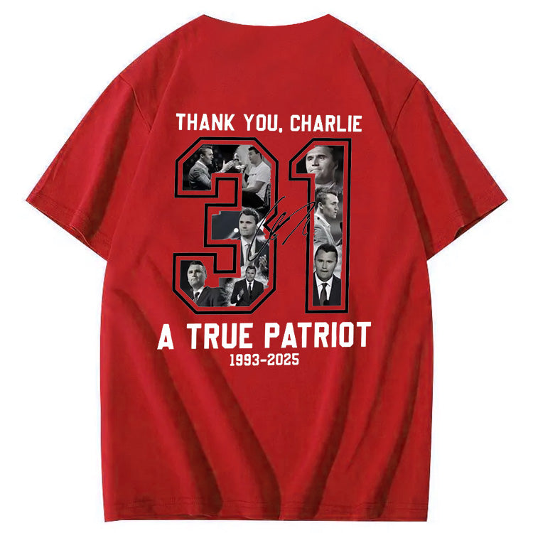 A Ture Patriot   Pattern100% Cotton T-Shirt