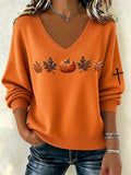 Women's Casual Striped Sunset Cotton Casual Top