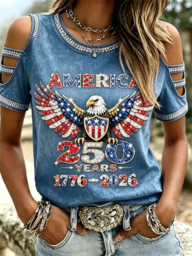 Women's Casual Printed Off-Shoulder Top