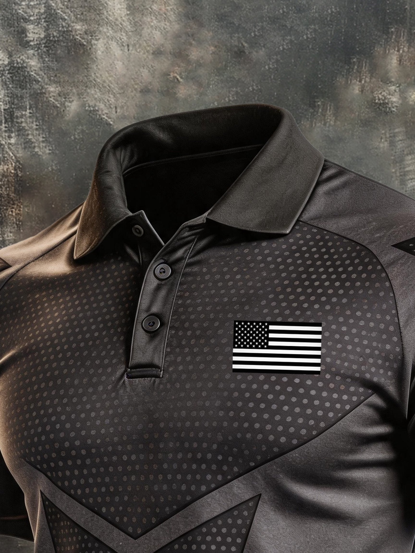 Men's Retro "Patriot" Color-Block Short-Sleeve Polo Shirt