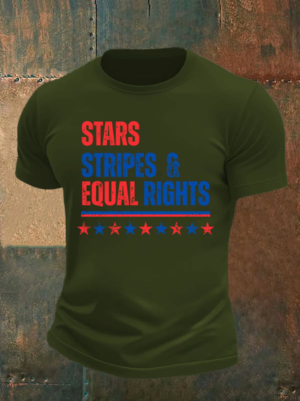 Men's The Stars and Stripes Print T-Shirt