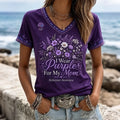 Women's I Wear Wples For Mymom Alzheimer Awareness  T-shirt