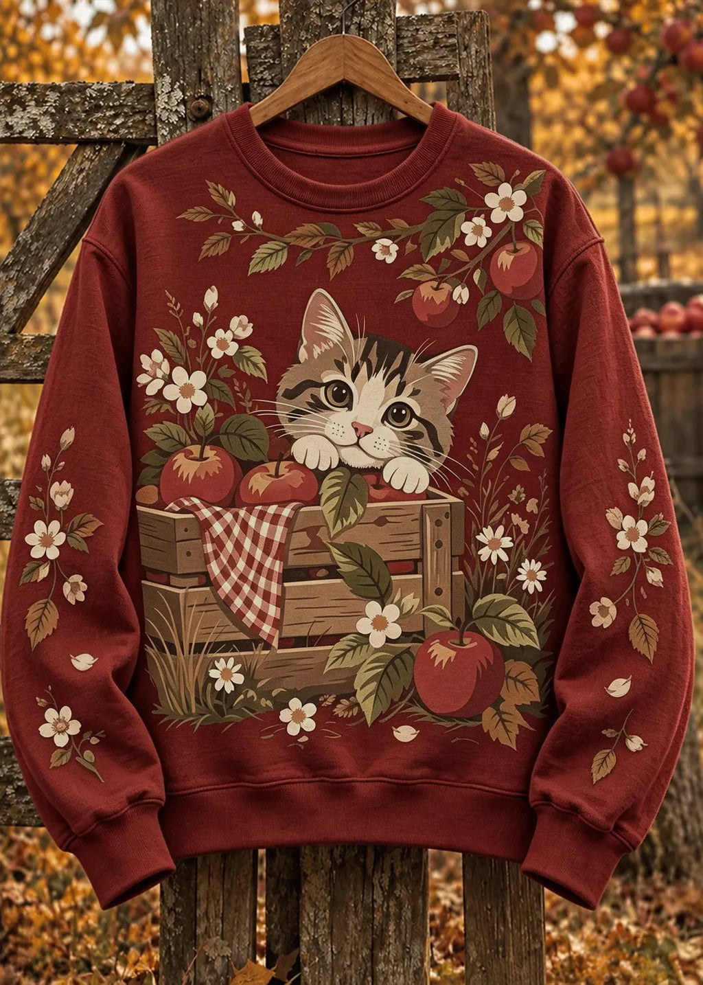 Women's Autumn Cute Cat Art Casual Sweatshirt