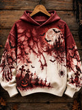 Retro Gothic "blood Drop" Novelty Halloween Hooded Sweater