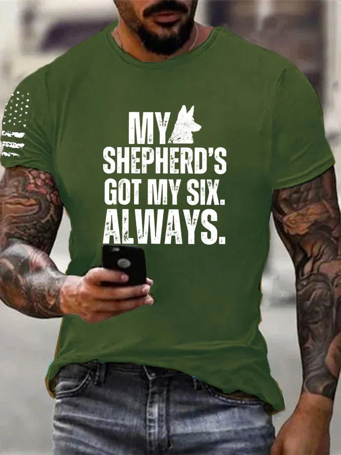 My Shepherd’S Got My Six Always Pattern 100% Cotton T-Shirt
