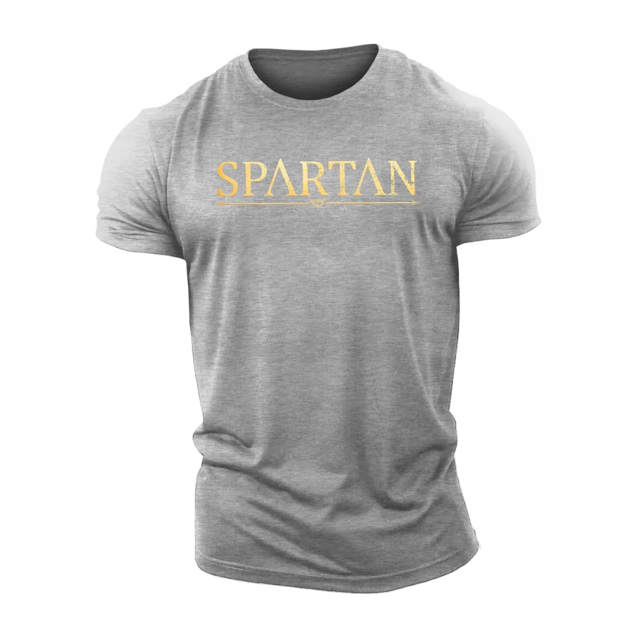 Men's SPARTAN GOLD Crew Neck Cotton Short-Sleeve T-Shirt
