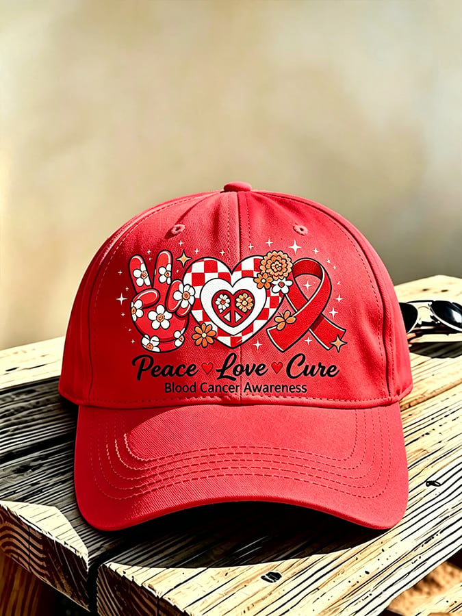Unisex Blood Cancer Print Baseball Cap
