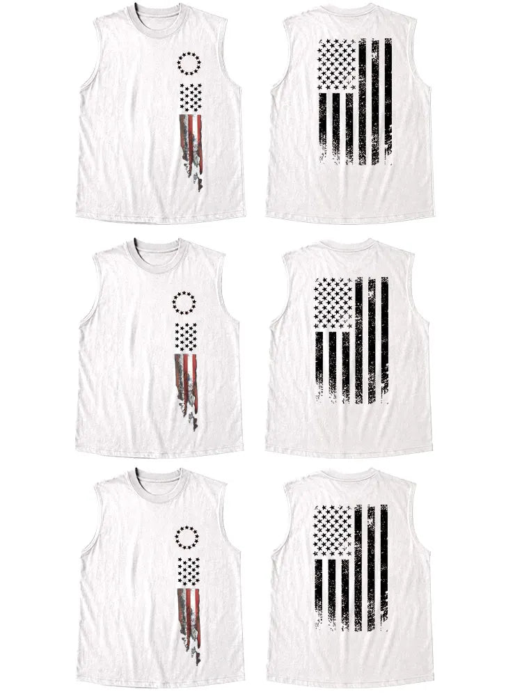 250Th Anniversary Pattern Round Neck 100% Cotton Tank Top