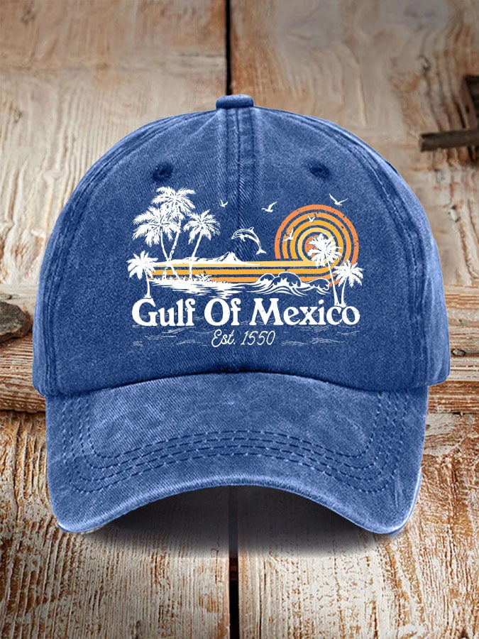 Gulf Of Mexico Print Baseball Cap