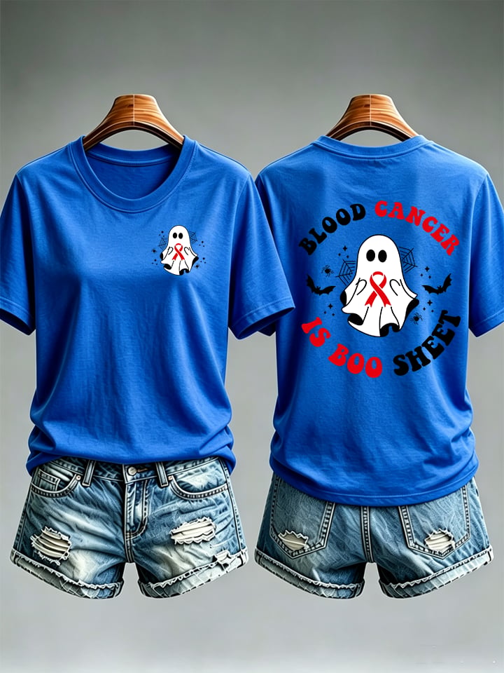 Women's  BLOOD CANCER Print T-Shirt