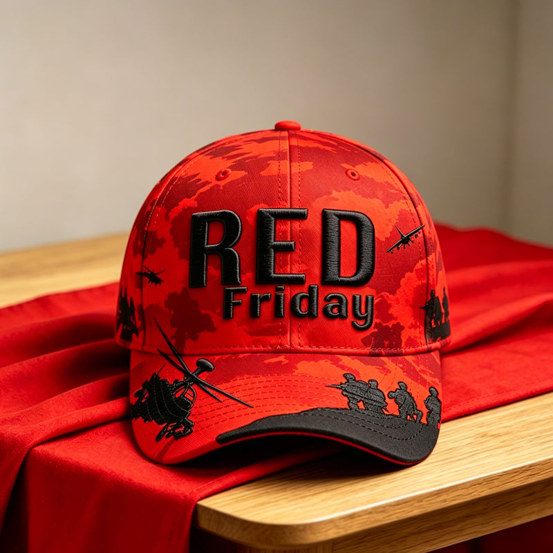 Red Friday Retro Casual Printed Hat