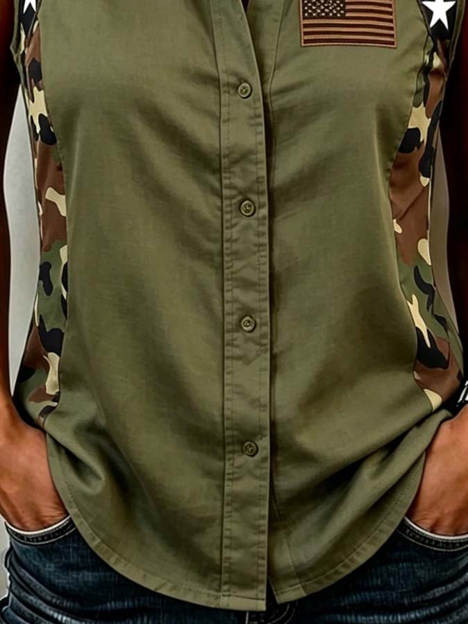 Women'S Casual Independence Day Printed Top