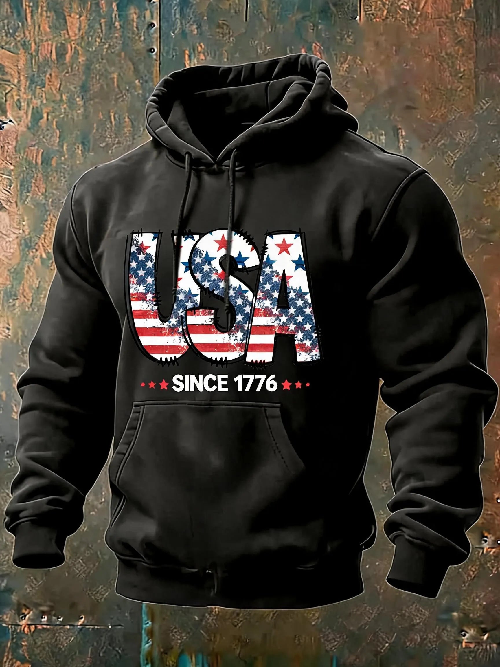 USA Printed Classic Cotton Hoodie