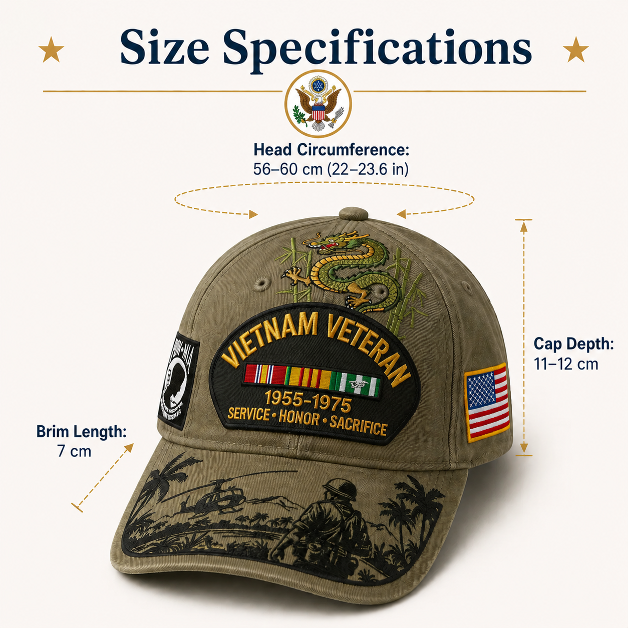 🇺🇸 Last Day Promo: 49% OFF 🎖️ - Vietnam Veteran Tribute Cap