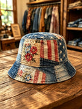 250th Anniversary Freedom  Floral Art Print Bucket Hat