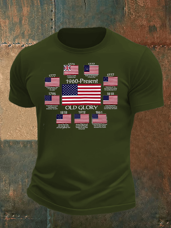 Men's  OLD GLORY Print T-Shirt