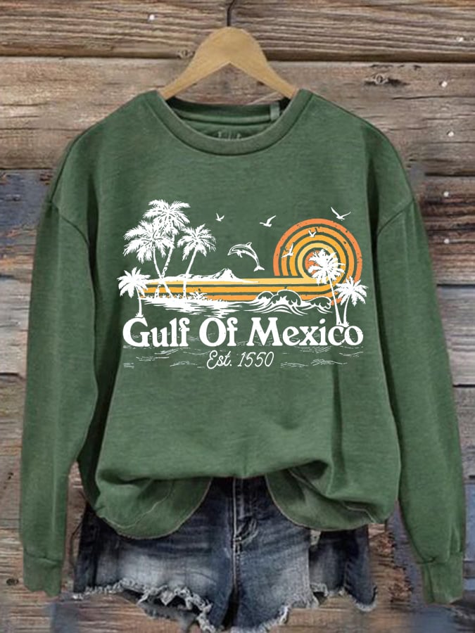 Women's Gulf Of Mexico Printed Sweatshirt