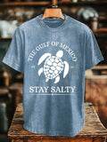 Men's Gulf Of Mexico Printed Round Neck T-Shirt
