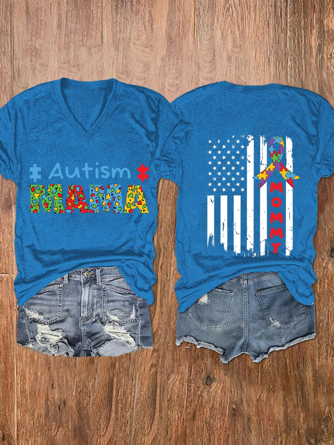 Women's Autism Mom Autism Awareness T-shirt