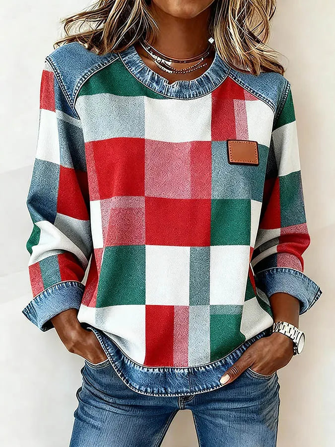Women'S Breast Cancer Awareness Print Long Sleeve Top