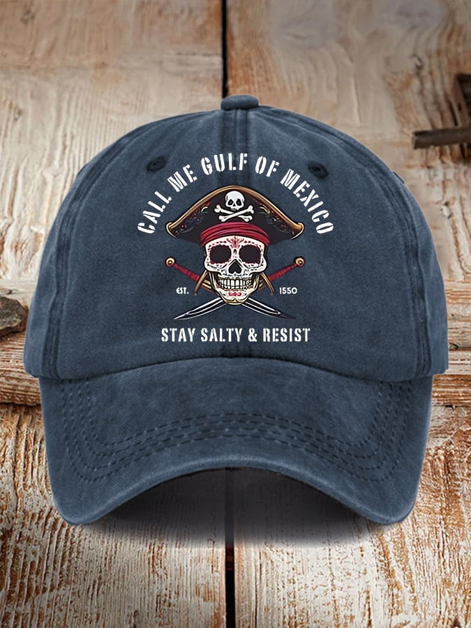 Call Me Gulf Of Mexico Print Baseball Cap