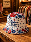 250th Anniversary Freedom  Floral Art Print Bucket Hat
