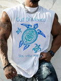 Men's Gulf Of Mexico Print Casual Vest