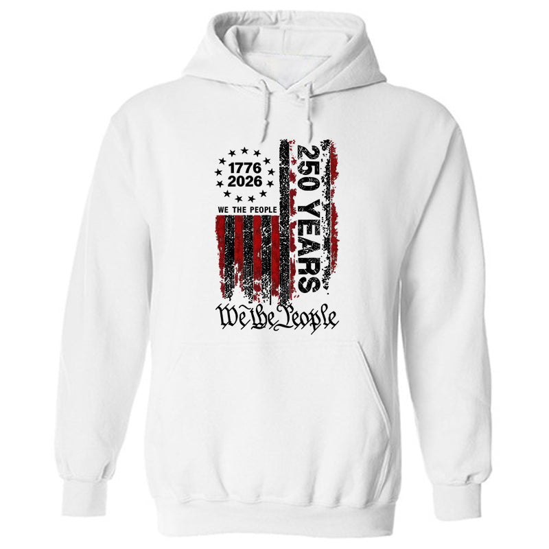 250 Anniversary USA Shirts Mens 250th American Flag Cotton Hooded Sweatshirt