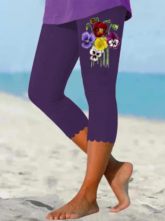 Women's Alzheimer's Floral Print Leggings